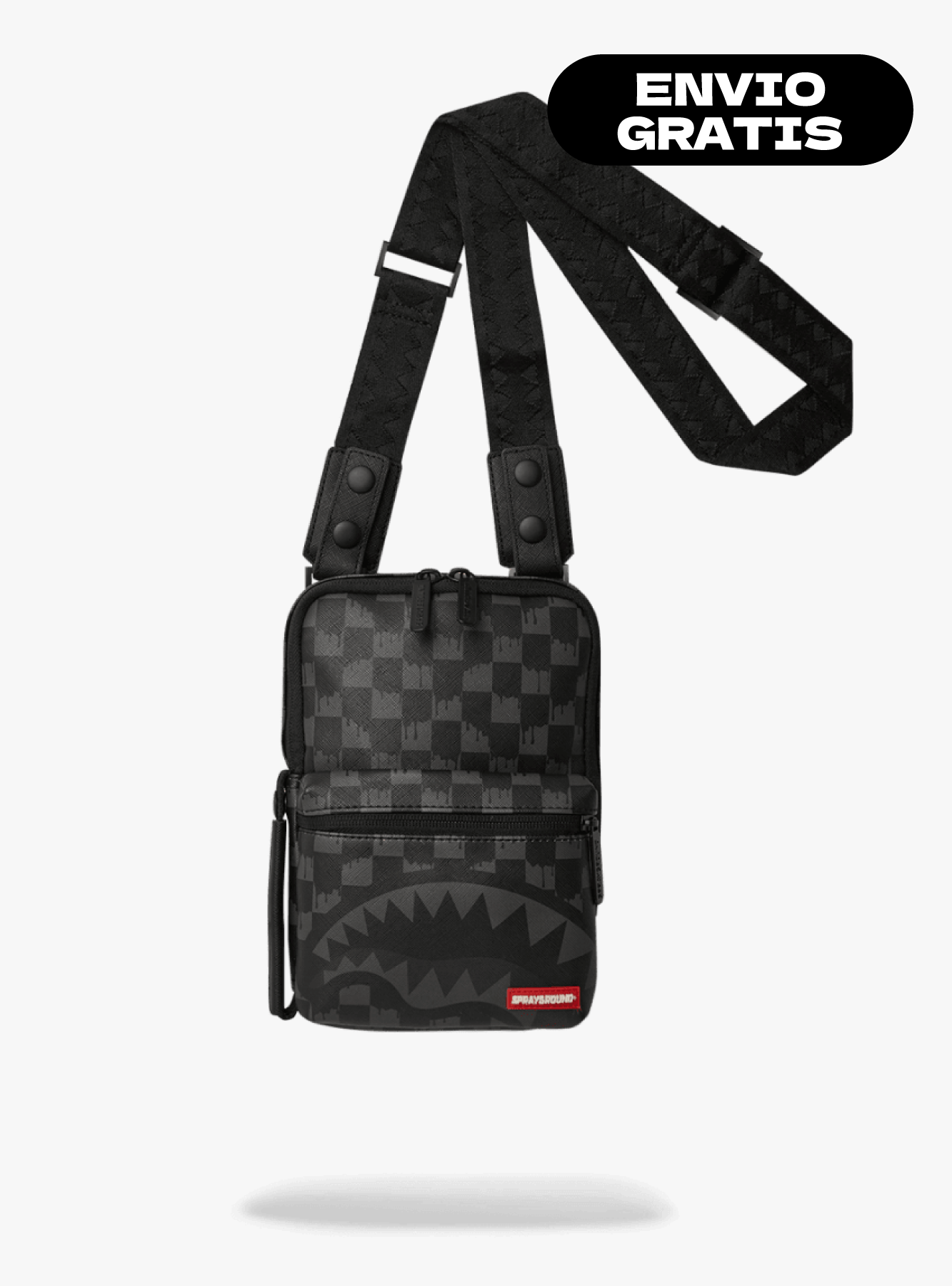 Morral Sprayground - BOLSO CRUZADO HANGOVER GREY DRIP CHECK