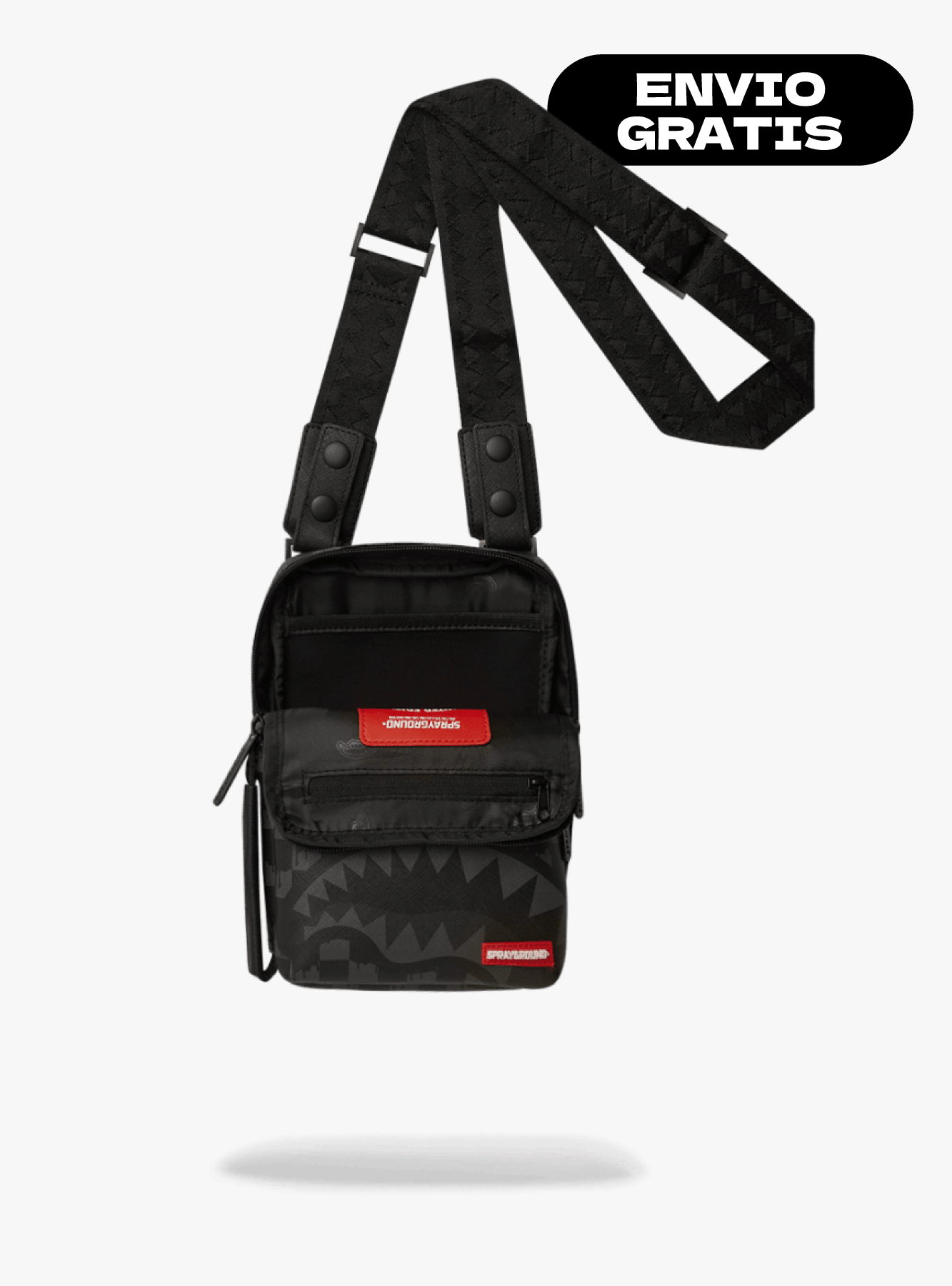 Morral Sprayground - BOLSO CRUZADO HANGOVER GREY DRIP CHECK